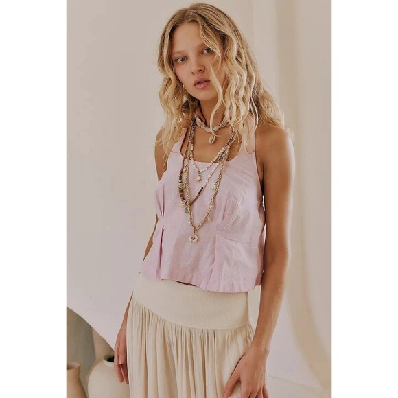 Free People Light Pink Tank Top - Picture 2 of 9